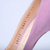 Secondhand Casadei Pink Suede Peep Toe Platform Pumps -'10s