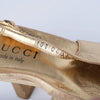 Secondhand Gucci by Tom Ford Gold Leather Tiger Head Sandals - '00s