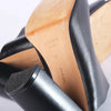 Secondhand Celine Black Leather Flat Slides With Gold-Tone Details - '10s