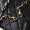 Secondhand Chanel black lambskin top handle bag - '90s