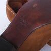 Secondhand Prada Brown Leather Ballet Flats With Croc-Effect Toe -'80s