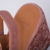 Secondhand Castañer Pink Suede Espadrille Wedge Sandals with Floral - '10s