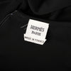 Secondhand Hermès Black Draped Jersey Dress with Oversized Silver Hook Buckle – ’00s