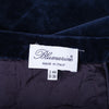 Secondhand Blumarine Navy Velvet Skirt Suit With Fur Cuffs - '00s