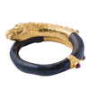 Secondhand Collection Privée Contrarié Bracelet in Gold, Wood & Sapphire - '80s