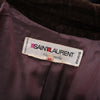 Secondhand Saint Laurent Rive Gauche Paris Velvet Trim Wool Coat – '70s