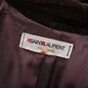 second hand Saint Laurent Rive Gauche Paris Velvet Trim Wool Coat – '70s