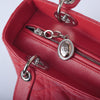 Secondhand Christian Dior Lady Dior Medium Bag Red Lambskin Cannage - '10s