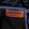 SECOND HAND Missoni Knit Mini Dress Blue & Silver