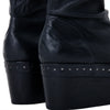 Secondhand Rick Owens Thigh-High Leather Wedge Boots - '10s
