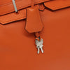 Hermes Birkin Handbag Orange Togo with Palladium Hardware