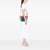 Balenciaga Small Lambskin Striped Barbes East West Shopper Tote Secondhand