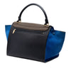 Celine Medium Tricolor Calfskin and Suede Trapeze Satchel Secondhand
