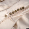 Secondhand Dolce & Gabbana Ivory Military Cropped Jacket with Gold Crest Buttons
