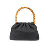 Secondhand Gucci Denim GG Canvas Bamboo Handbag - '10s