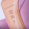 second hand Casadei Pink Suede Peep Toe Platform Pumps -'10s