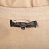 Secondhand Roberto Cavalli Beige Suede Lace-Trim Tie-Front Blouse