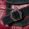 Secondhand Christian Dior by John Galliano Vintage Leather Embellished Denim Bar Jacket - '00s