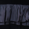 Secondhand Yves Saint laurent Black Velvet Dress with Ruffle Shoulders and High-Low Skirt - '80s