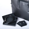 Secondhand Saint Laurent Black Leather Small Museum Flat Briefcase -
