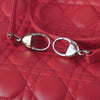 Secondhand Christian Dior Lady Dior Medium Bag Red Lambskin Cannage - '10s