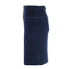 Secondhand Blumarine Navy Velvet Skirt Suit With Fur Cuffs - '00s
