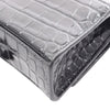 Balenciaga Shiny Calfskin Crocodile Embossed Hourglass Wallet On Chain Secondhand