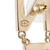 Chanel Gold Plated CHA NEL Drop Push Back Earrings Secondhand