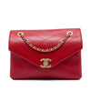 Chanel Small Chevron Lambskin Stitched Envelope Flap Secondhand