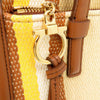 Ferragamo Medium Striped Canvas and Leather Amy Tote Secondhand