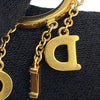 Dior Dio(r)evolution Gold Plated Strass Drop Hoop Earrings Secondhand