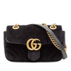 Gucci Small GG Marmont Matelasse Velvet Shoulder Bag Secondhand