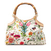 Gucci Flora Canvas Bamboo Handbag Secondhand