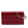 Dior Patent Cannage Lady Dior Chain Convertible Clutch Secondhand