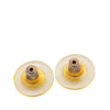 Chanel CC Gold Plated Strass Acrylic Drop Push Back Earrings Secondhand