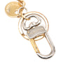 Louis Vuitton Gold Plated and Resin LV Circle Key Holder and Bag Charm Secondhand