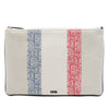 Dior Tricolor Oblique Canvas Stripe Zip Pouch Secondhand