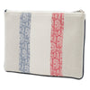 Dior Tricolor Oblique Canvas Stripe Zip Pouch Secondhand