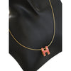 Secondhand Hermès Gold Plated Enamel Mini Pop H Pendant Necklace