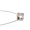 Hermès Palladium Plated Enamel Cage dH Cube Necklace Secondhand