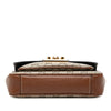 Gucci Mini GG Supreme and Calfskin Padlock Flap Pocket Satchel Secondhand