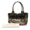 Burberry Small Metallic Pleated Calfskin Healy Tote Secondhand