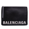 Balenciaga Leather Ville Logo Clutch Secondhand