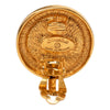 Chanel CC Gold Plated Round Clip On Earrings Secondhand