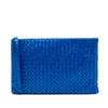 Bottega Veneta Metallic Leather Intrecciato Wristlet Clutch Secondhand