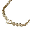 Dior Gold Plated Strass CD Logo Pendant Necklace Secondhand