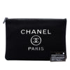 Chanel Large Wool Felt Deauville O Case Clutch Secondhand