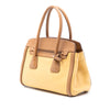 Prada Bicolor Saffiano Cuir Trimmed Leather Satchel Secondhand