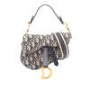 Dior Mini Oblique Canvas Saddle Bag Secondhand