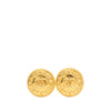 Chanel CC Gold Plated Round Clip On Earrings Secondhand